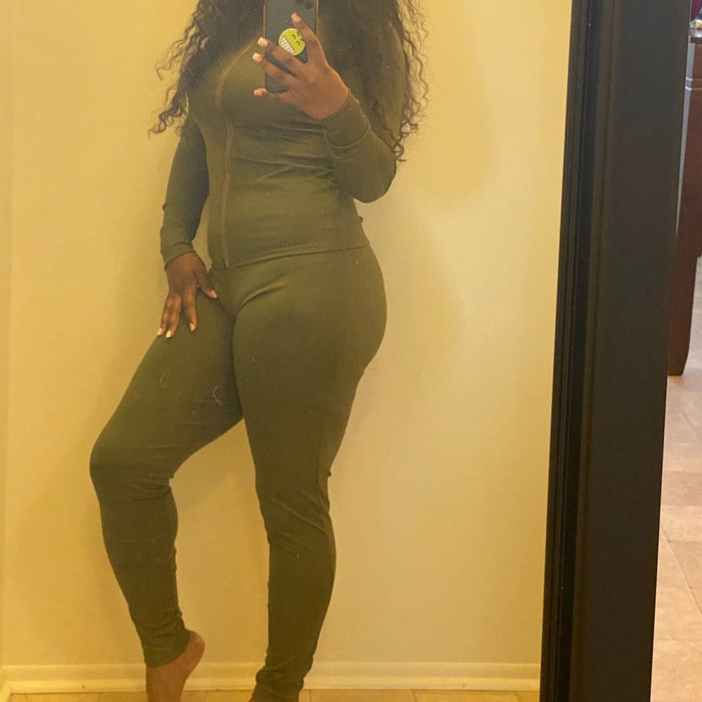 Olive green jogging set